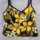White Stag Yellow Floral Crop Padded Swimwear Tankini Tank Top Medium M 8/10