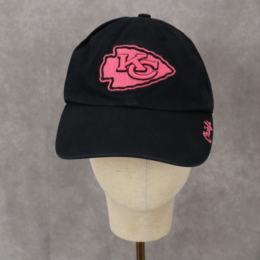 Kansas City Chiefs '47 Brand Black Pink Cloth Strap Athletic Baseball Hat Cap