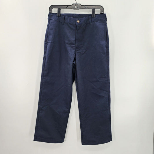 George Blue Office Work Pants Career Trousers Adjustable Waist Slacks 18