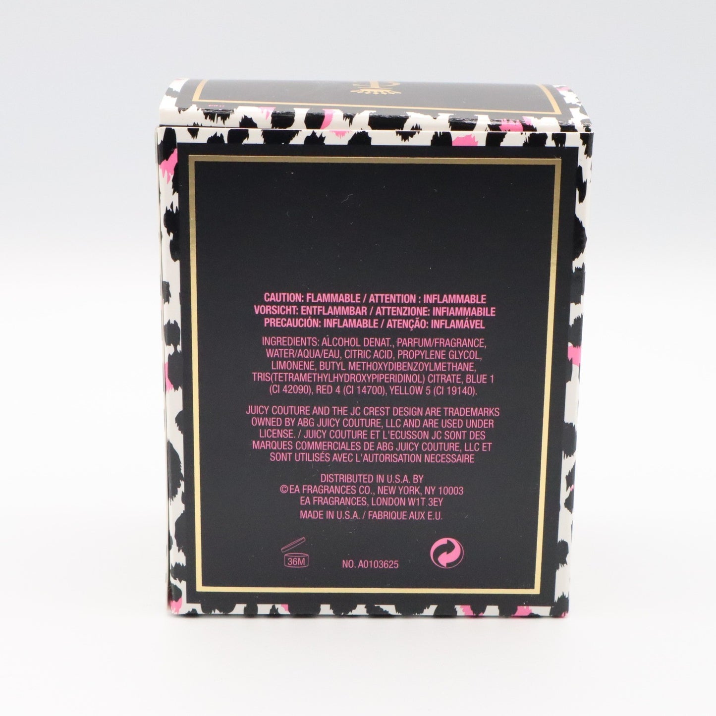 Juicy Couture Eau De Parfum Spray 1FL Oz 30ML Collectors Empty Box Only