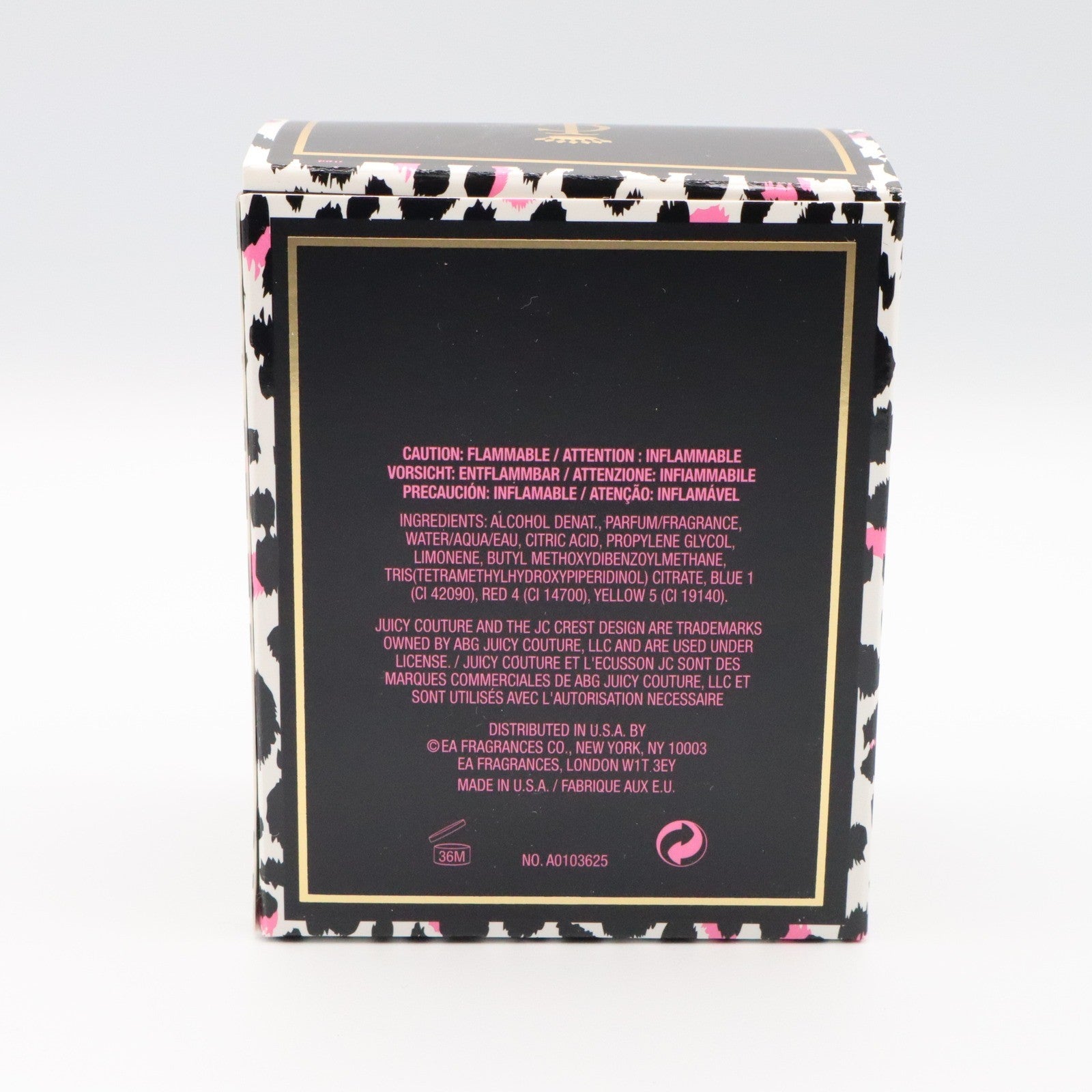 Juicy Couture Eau De Parfum Spray 1FL Oz 30ML Collectors Empty Box Only