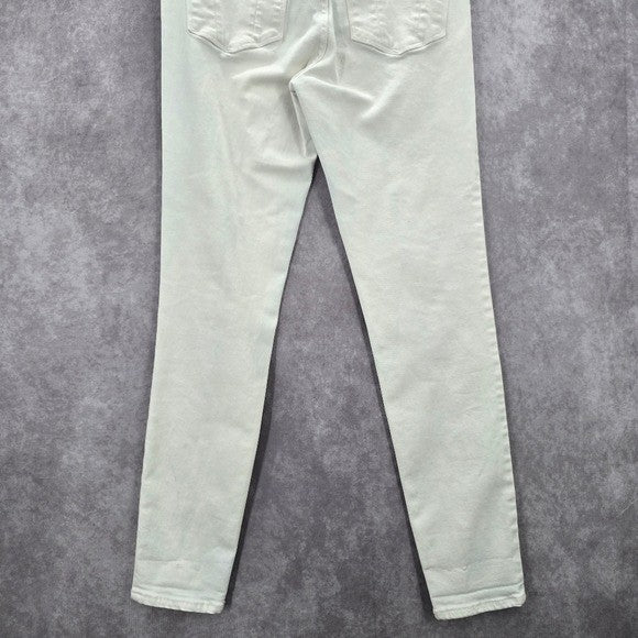 Abercrombie & Fitch White Blue Tie Dye Skinny Slim Denim Pants Jeans 28x28