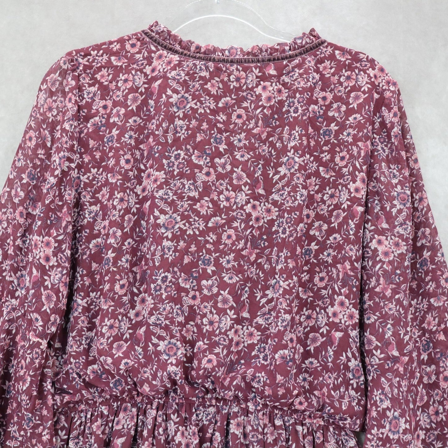 Speechless Purple Floral Fit Flare Boho Ruffle Flirt Bell Sleeve Dress Plus 1X