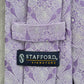 Stafford Signature Purple Silver Floral Paisley 100% Silk Men's Neck Tie Office