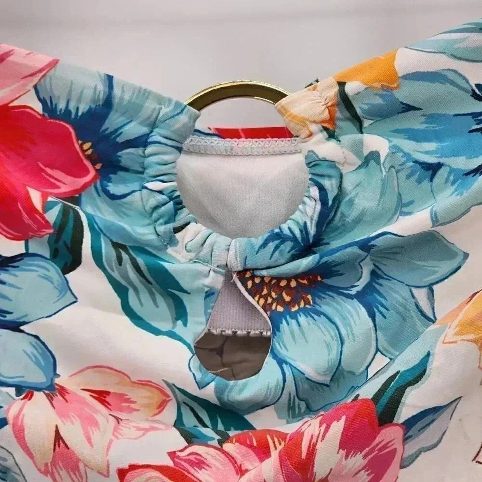 Time and Tru Tankini Top Swim Suit Bathing Plus Swimsuit Flower Print 2X