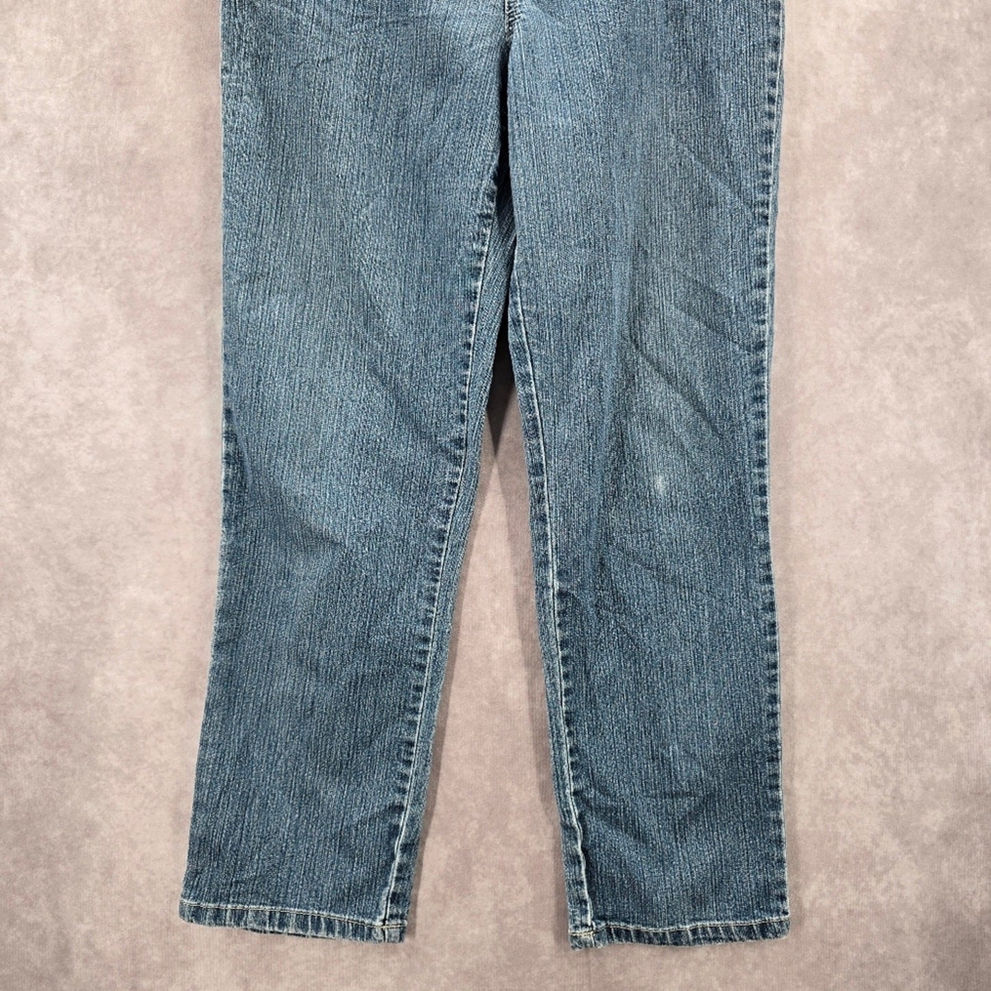Gloria Vanderbilt Blue Cotton Denim Pants Straight Jeans 12 Short