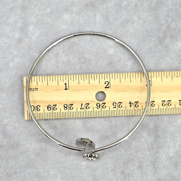 Silver Slim Heart Leaf Circle Cuff Bracelet Boho Retro Fashion Jewelry JB2-73