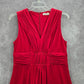 Calvin Klein Red Cocktail Wedding Sleeveless Fit Flare Formal Party Dress 12