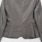 Worthington Brown Pinstripes Notch Short Blazer Coat Suit Jacket Petite Small