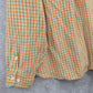 Gap Orange Checker Plaid Long Sleeve Button Down Mens Shirt Extra Large XL