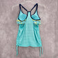 ZeroXposur Blue Stripe Sports Bra Padded Swimwear Tankini Tank Top Medium M