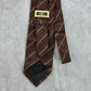 Joseph Abboud Brown Stripe 100% Silk Executive Corporate Italy Men's Neck Tie