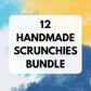 12 Handmade Scrunchies Bundle Mixed Lot Satin Silk Hair Ties Accessories Gift