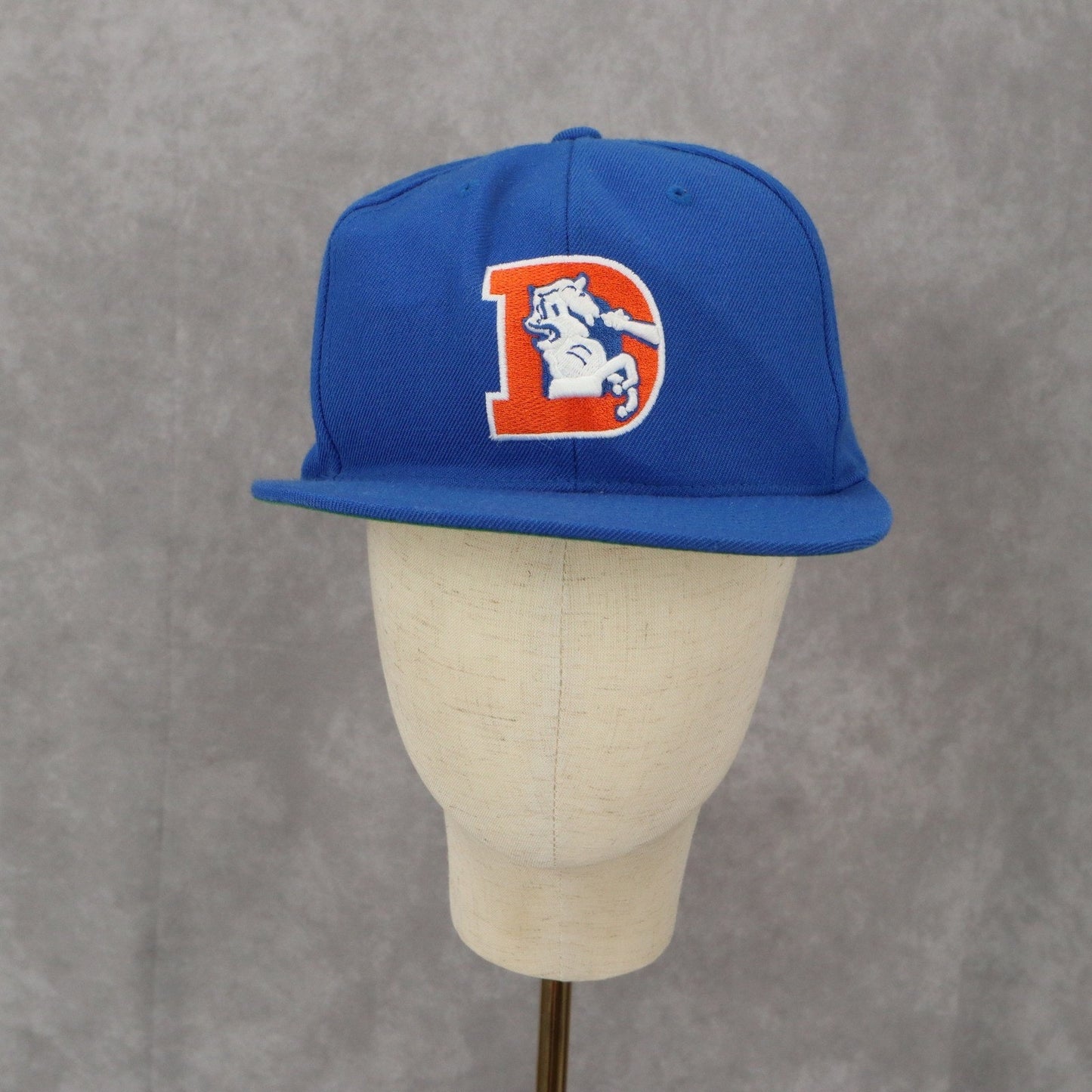 Nostalgia Co Mitchelle & Ness Blue Denver Broncos VTG Snapback Baseball Cap Hat