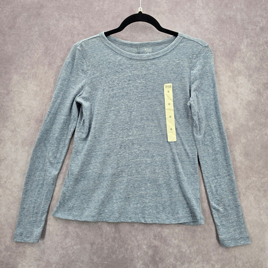 a.n.a. A New Approach Blue Long Sleeve Cotton Lounge Basic Top Extra Small XS