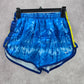 Nike Dri Fit Blue Yellow Stripe Running Active Sports Pant Shorts Extra Small XS