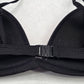 Black Pink Mesh Boho Triangle Padded Swim Sports Bra Beach Bikini Top M Medium