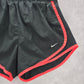 Nike Black Pink Stripe Pull On Athletic Active Running Pants Shorts Small