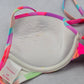 Xhilaration Pink Geometric Padded Beach Tie Bikini Bralette Swim Top S Small