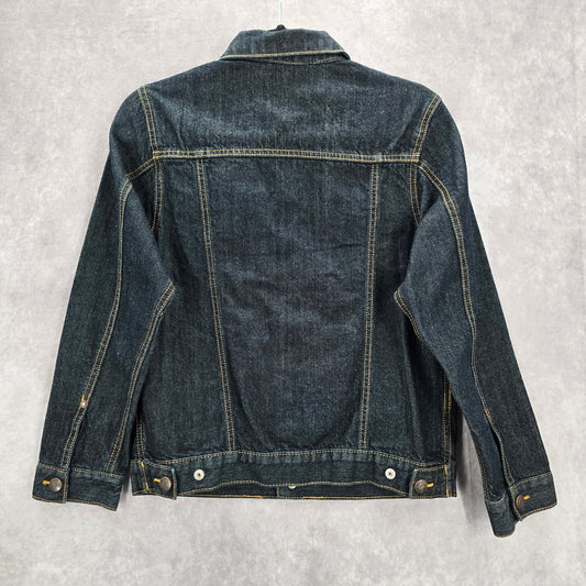 OshKosh B'gosh Blue Denim Cotton Span Button Jeans Jacket VTG Unisex Large L
