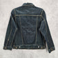 OshKosh B'gosh Blue Denim Cotton Span Button Jeans Jacket VTG Unisex Large L