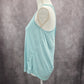 Blue Crisscross Back Sleeveless Racerback Mesh Activewear Sportswear Top Small