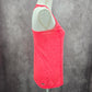 Danskin Now Pink Semi Fitted Stripe Activewear Racerback Tank Top Small