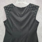 Calvin Klein Black Silver Beaded Knee Length Stretchy Dress Large 12