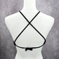 Xhilaration Black Crochet String Padded Bikini Top Swimwear Medium