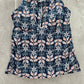 New Directions Blue Floral Padded Halter Swimwear Tankini Tank Top Medium M
