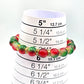 Red Green Rhinestone Stretch Boho Costume Jewelry Bead Elastic Bracelet