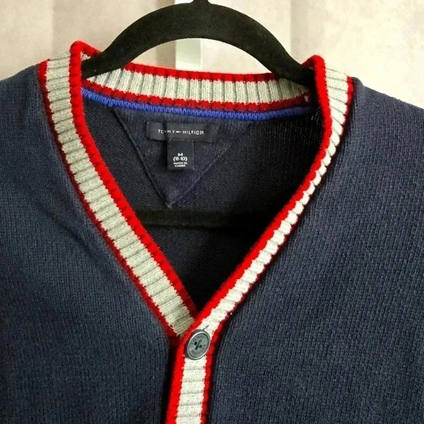 Tommy Hilfiger Blue Button Long Sleeve Sweater Cardigan Medium 8-10