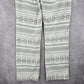 Old Navy White Gray Fleece Snowflake Sleep Pajama Bottoms Pants M Medium