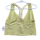 Y2K Green 90s 2000s Crisscross Macrame Retro Activewear Sports Bra Top Medium