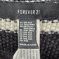 Forever 21 Black White Stripes Knit Cardigan Wide Poncho Cape Sweater One Size