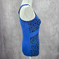 Standing Tree Blue Animal Print Activewear Streetwear Tank Top Small