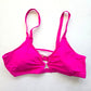 Shein Pink Bikini Top Padded Bra Swimwear Adjustable Strap Swimsuit Plus 1XL