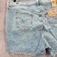 Levi's Blue 501 High Rise Cotton Button Fly Jeans Denim Pants Shorts Plus 20W 2X