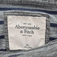 Abercrombie & Fitch Gray Blue Stripe Cotton Casual Blouse Top Extra Small XS