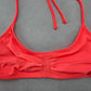No Boundaries Orange Tie Bra Beach Bikini Bralette Swim Top S Small