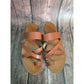 Donnaddi Brown Flat Strap Open Toe Sandals 8.5