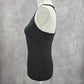 Danskin Now Black Crisscross Sleeveless Racerback Activewear Tank Top Small