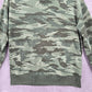 Splendid Green Camo Army Long Sleeve Pullover Crop Sweater Extra Small XS