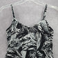 Jamaica Bay Black Ruffle Floral Padded Swimwear Tankini Tank Top Medium M 10