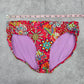 Athleta Red Purple Floral Medium Bikini Bottom Swimwear