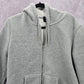 162. Forever 21 Gray Long Sleeve Cotton Sherpa Zip Up Hoodie Small