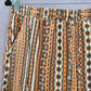 Orange Boho Floral Pullon Wide Straight Hippy Bottoms Pants S/M Small Medium