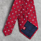 Chaps Red Blue White Diamond Geometric Silk Executive Holiday Neck Tie Men's