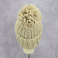 Mossimo Tan Cream Cable Knit Vintage Chunky XL Pom Pom Y2K Funky Hat