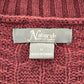 Natural Reflection Red Pullover Knit Long Sleeve Cardigan Sweater Medium